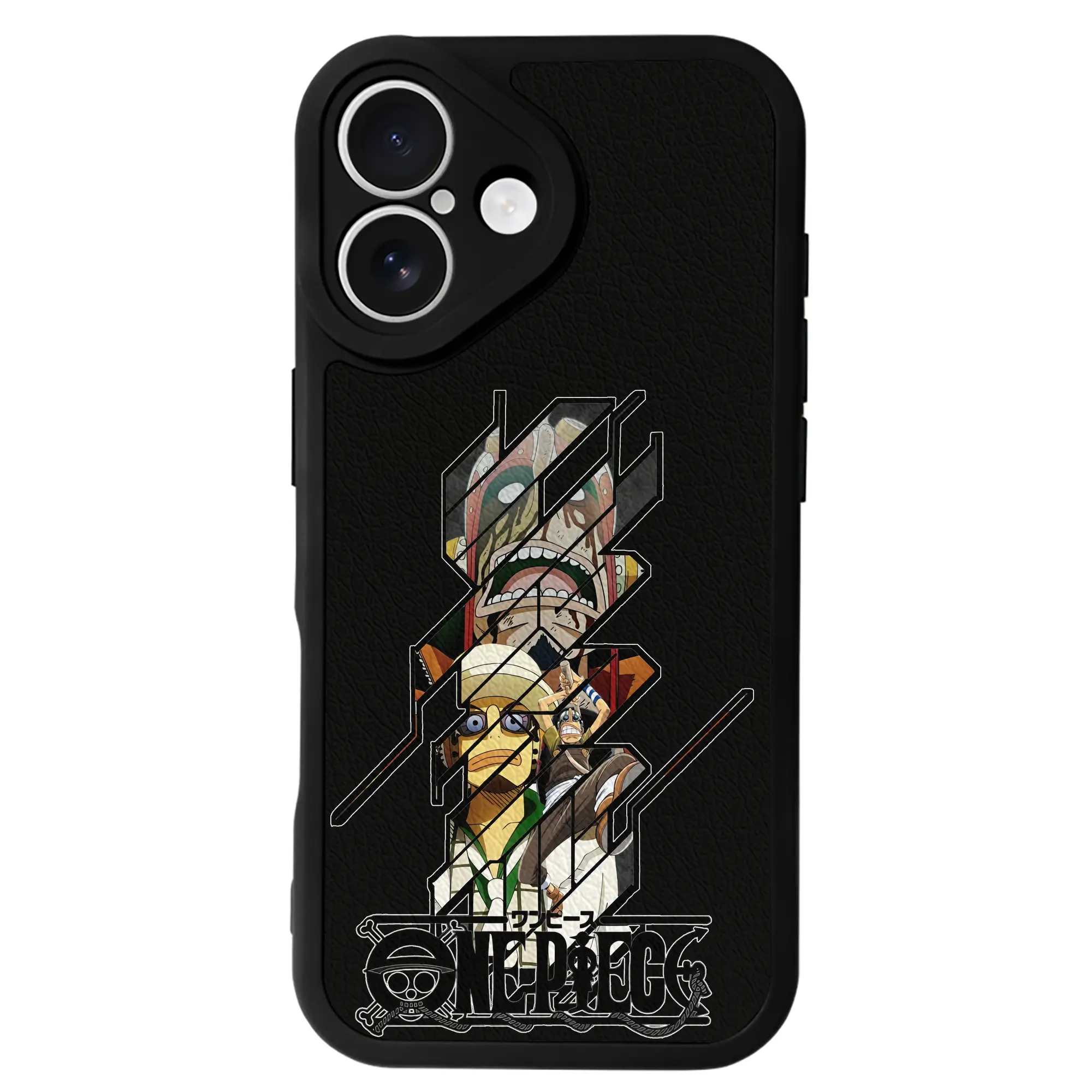 ワンピース グッズ ウソップ - IPhone 16シリーズ対応 ・ シリコンスマホケース ・ レザー調 ・ 高精度フィット ・ 耐衝撃 ・ ワイヤレス充電対応 ・ 精密カット